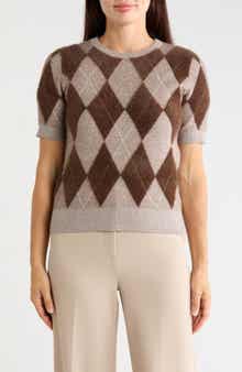 Eyelash Knit Short Sleeve Sweater