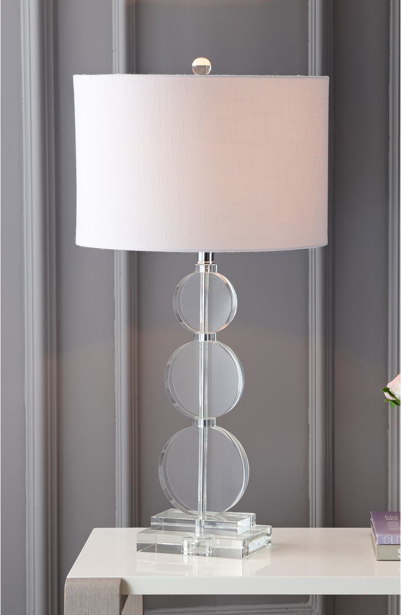 JONATHAN Y Paisley 29.5" Crystal LED Table Lamp, Clear, Alternate, color, Clear