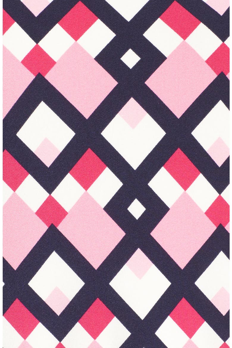 Border Print Shift Dress, Alternate, color, PINK