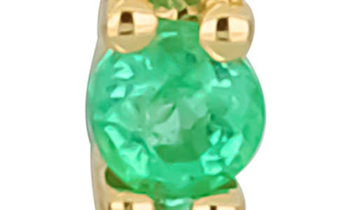 Bony Levy El Mar Diamond & Gemstone Hoop Earrings In 18k Yellow Gold - Emerald
