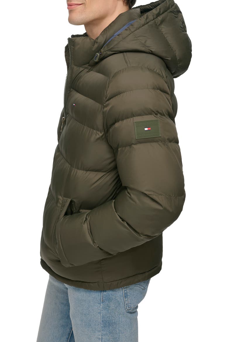 Hooded Puffer Jacket, Alternate, color, OLIVE