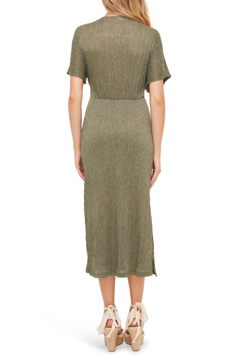Phoebe V-Neck Midi Dress, Alternate, color, OLIVE