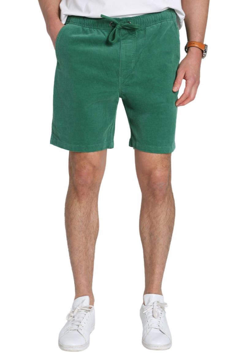 Stretch Corduroy Pull-On Shorts, Main, color, GREEN