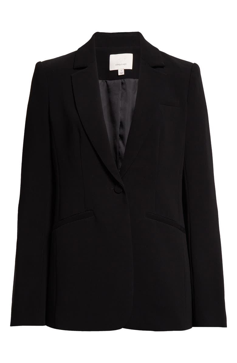 Cinq à Sept Karlie One Button Blazer, Alternate, color, Black