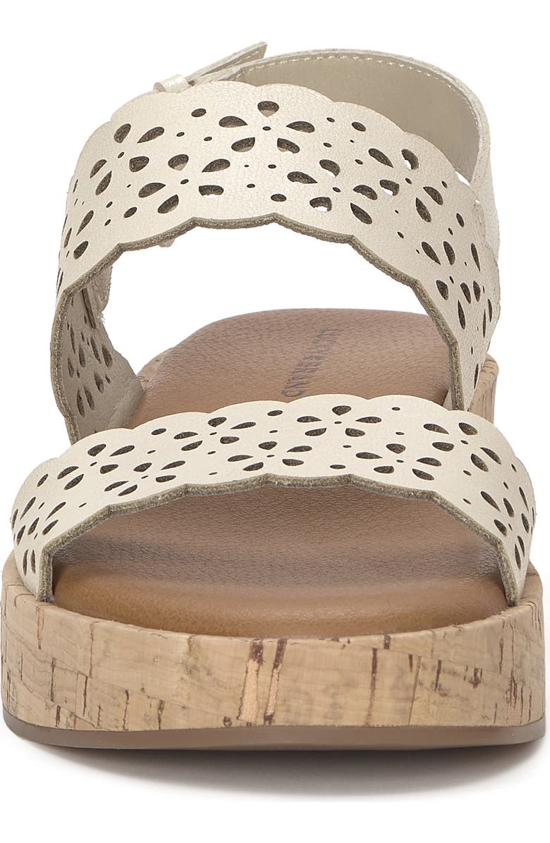 Lucky Brand Elsie Wedge Sandal, Alternate, color, Bone
