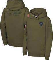 Nike Youth Nike Olive Tennessee Titans 2025 Salute to Service Club Fleece Hoodie
