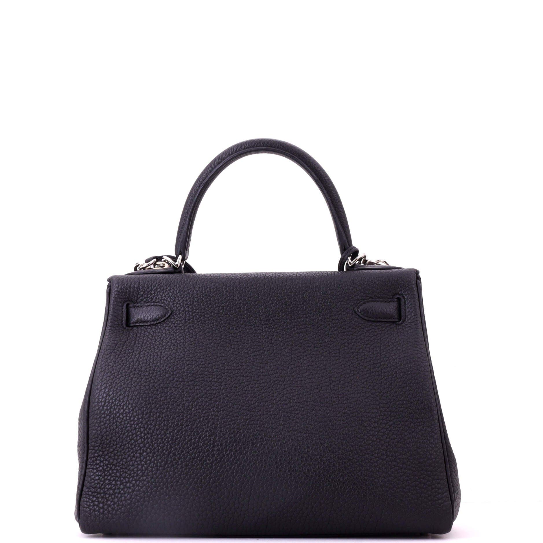 Kelly Handbag Black Togo with Palladium Hardware 28, Alternate, color, Black