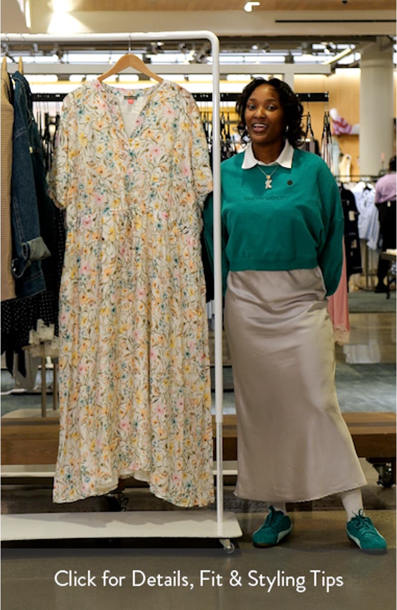 Print Puff Sleeve Maxi Dress, sales video thumbnail