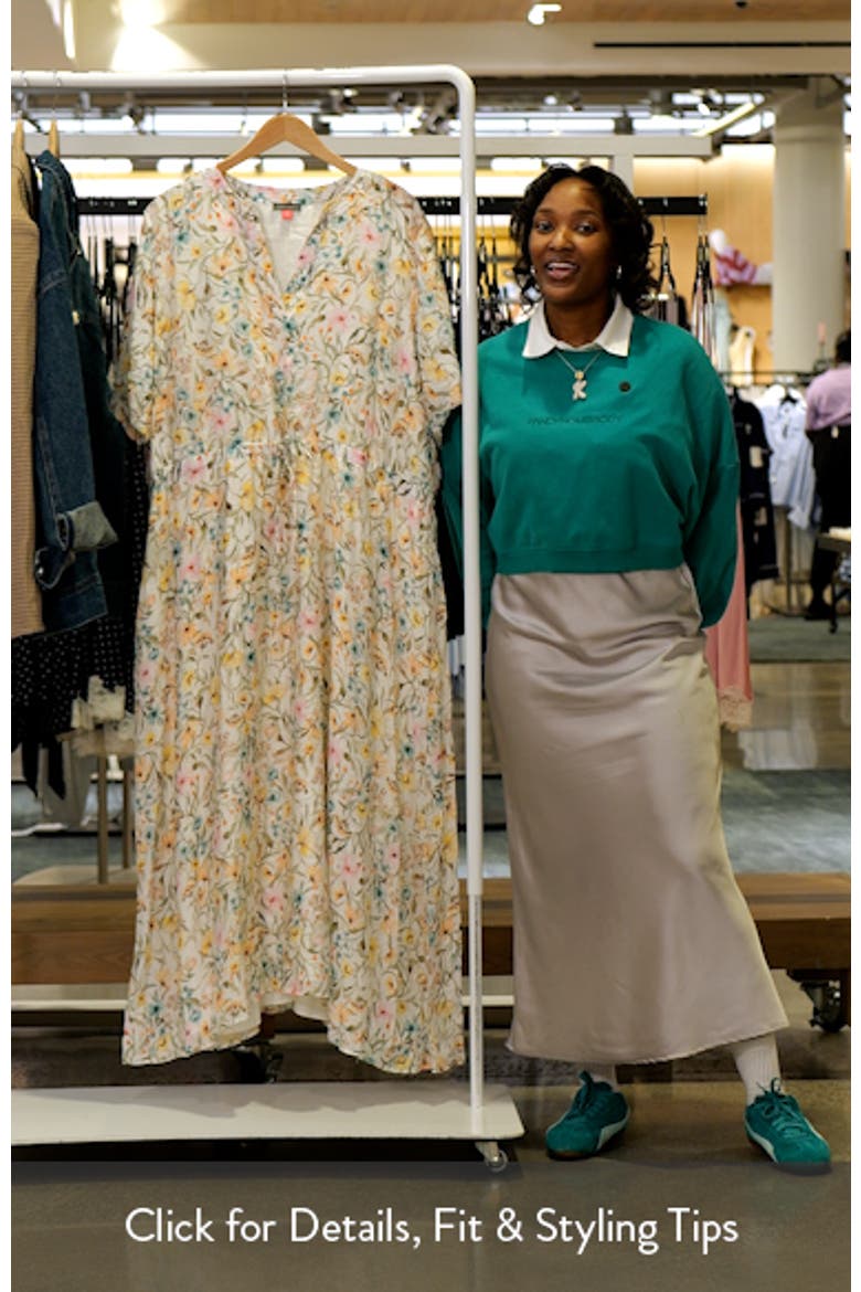 Print Puff Sleeve Maxi Dress video