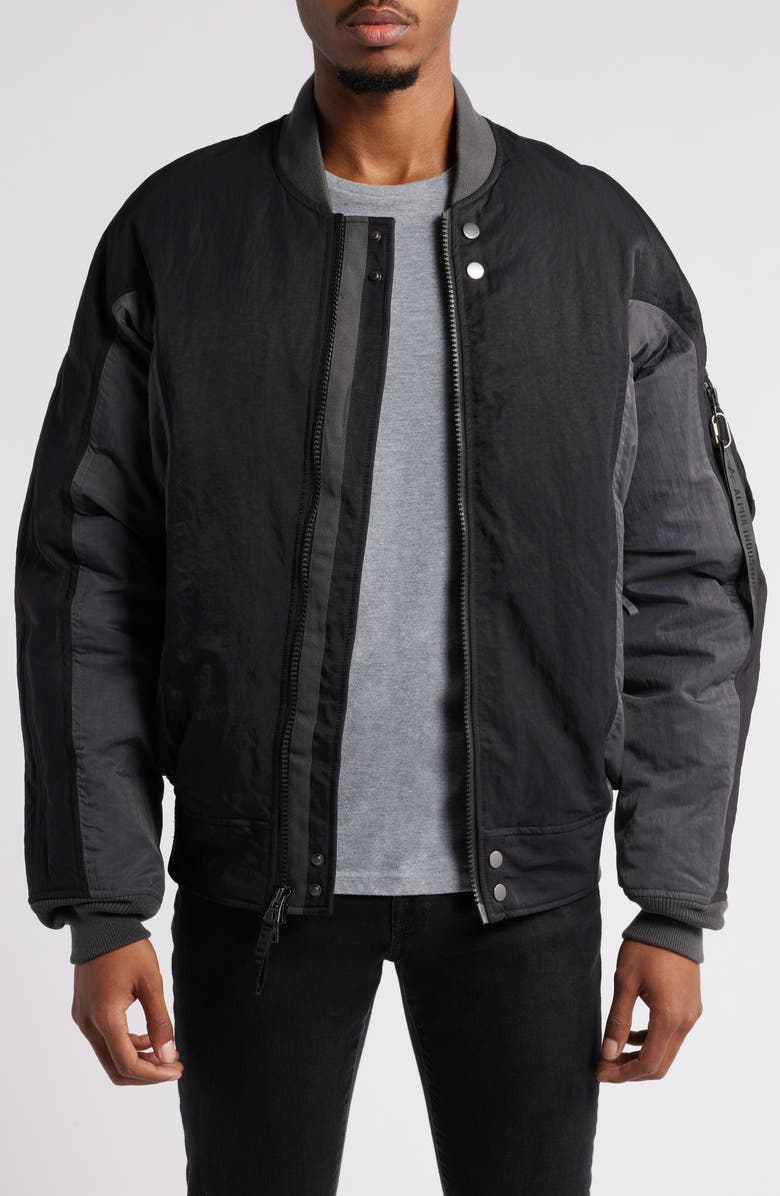 Alpha Industries Down Insulated MA-1 Flight Jacket, Main, color, Black