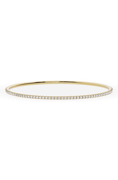 18K Gold Round Lab Created Diamond Tennis Bangle Bracelet (Nordstrom Exclusive)