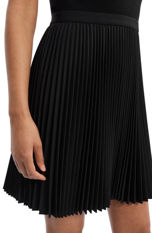 THEORY THEORY PLEATED MIXED MEDIA POLO DRESS