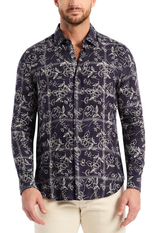 Robert Graham Essex Floral Button-up Shirt In Blue