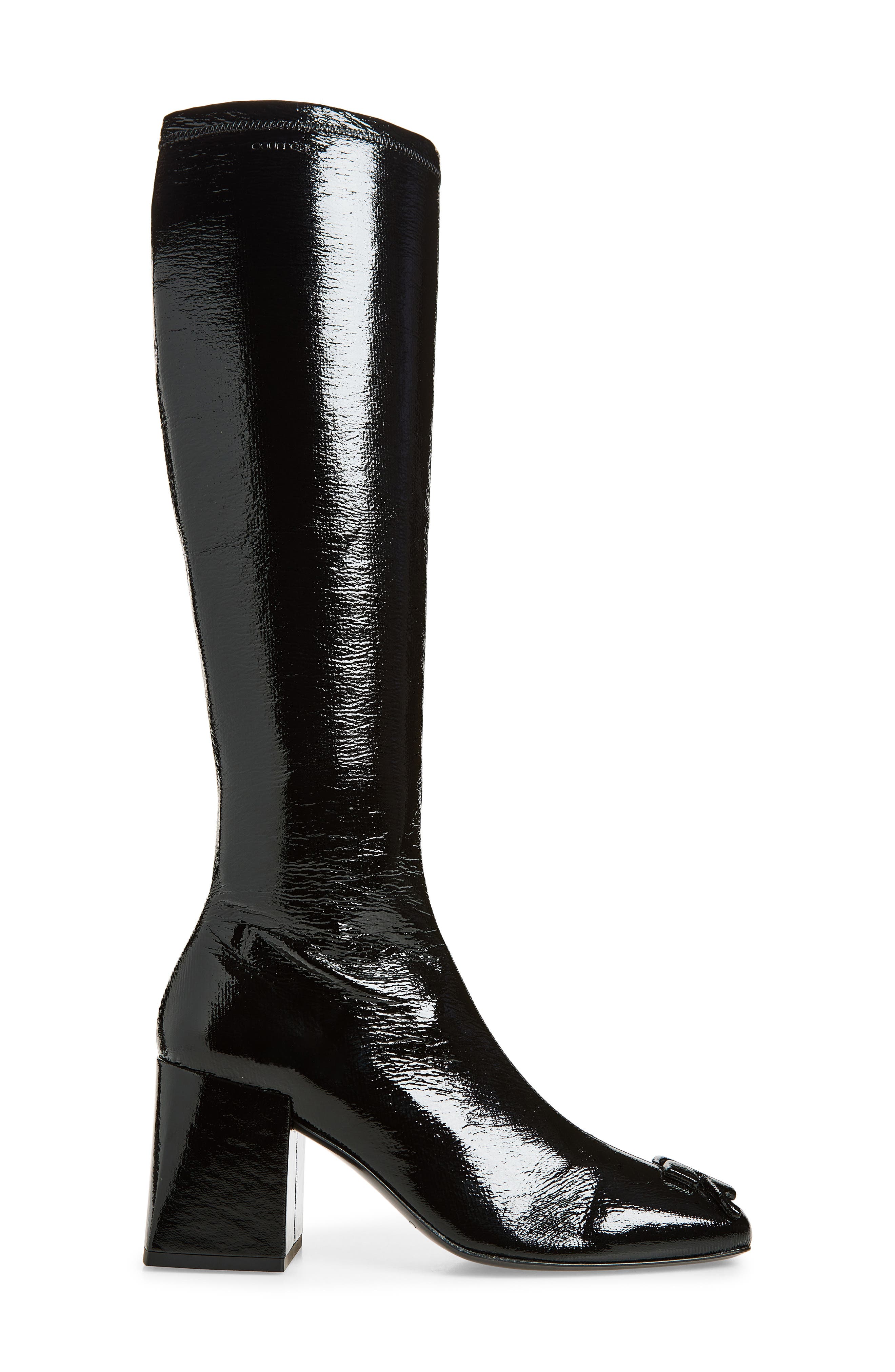 Courrèges Re-edition Vinyl Knee High Boot, Alternate, color, Black