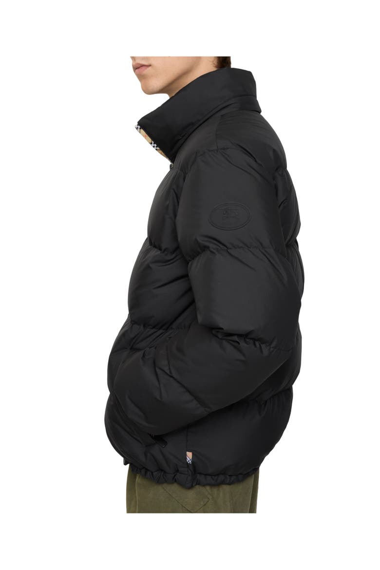 Checker-tape Snowdon Puffer Jacket, Alternate, color, Black