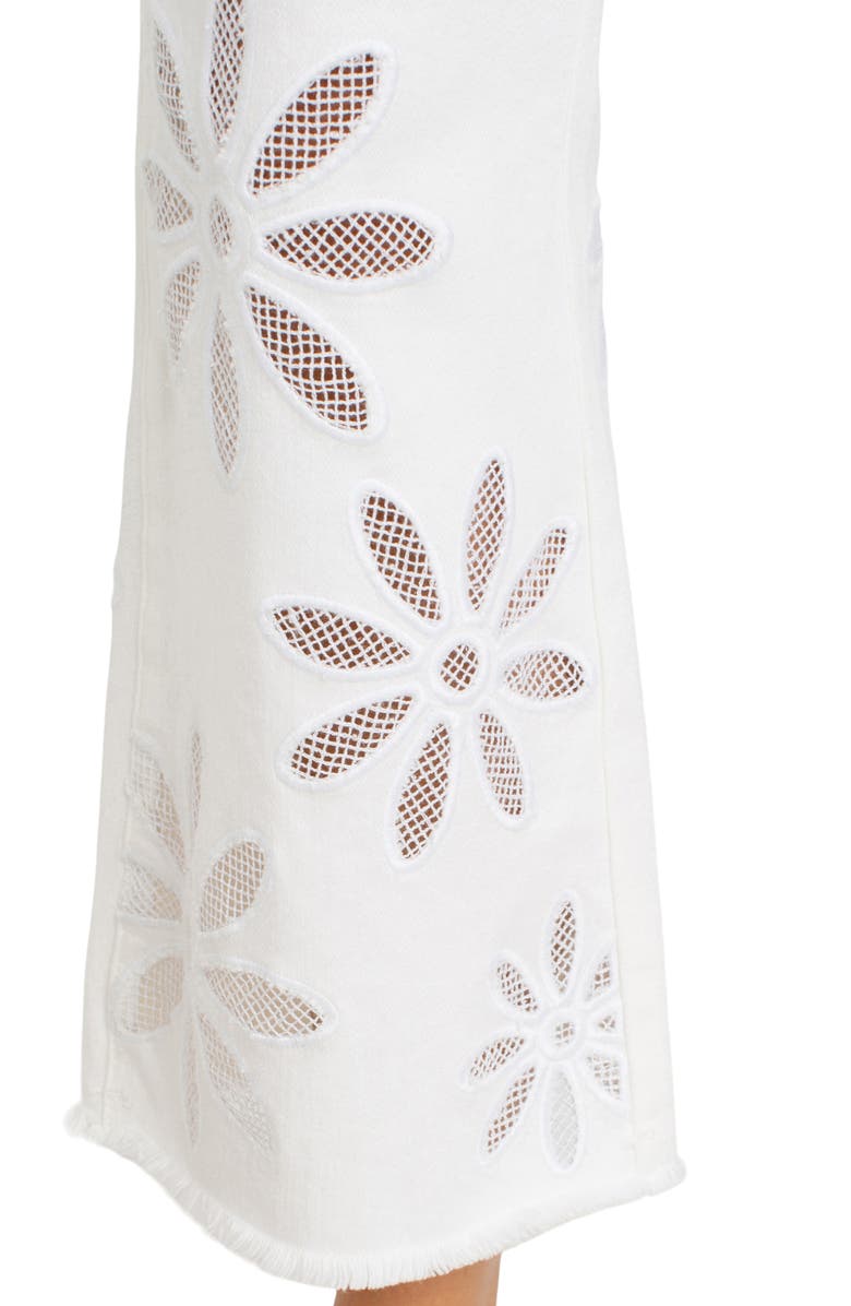 Liverpool Los Angeles Hannah Floral Frayed Crop Flare Jeans, Alternate, color, 