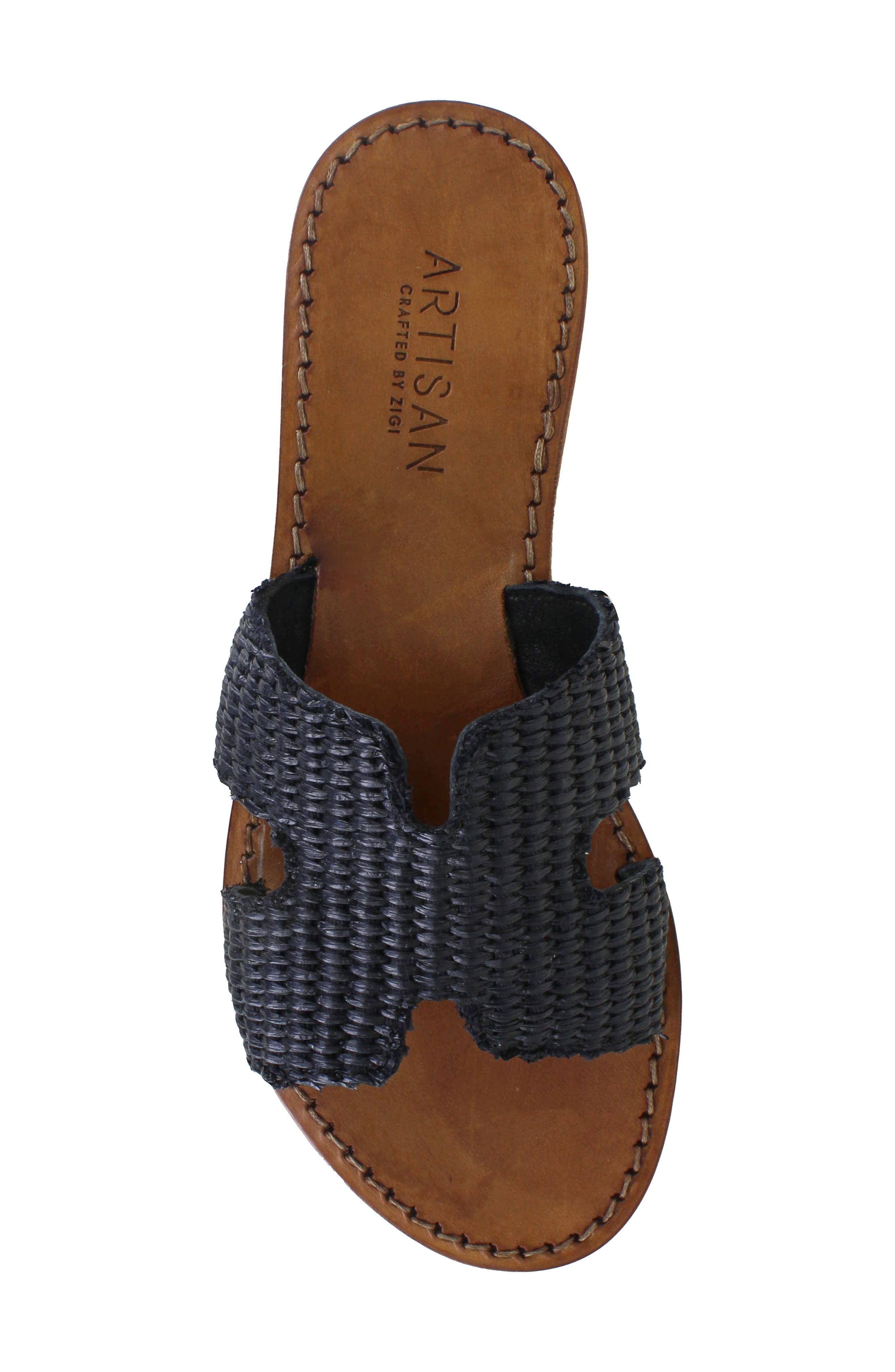 Artisan Crafted By Zigi Kolinna Slide Sandal, Alternate, color, Black