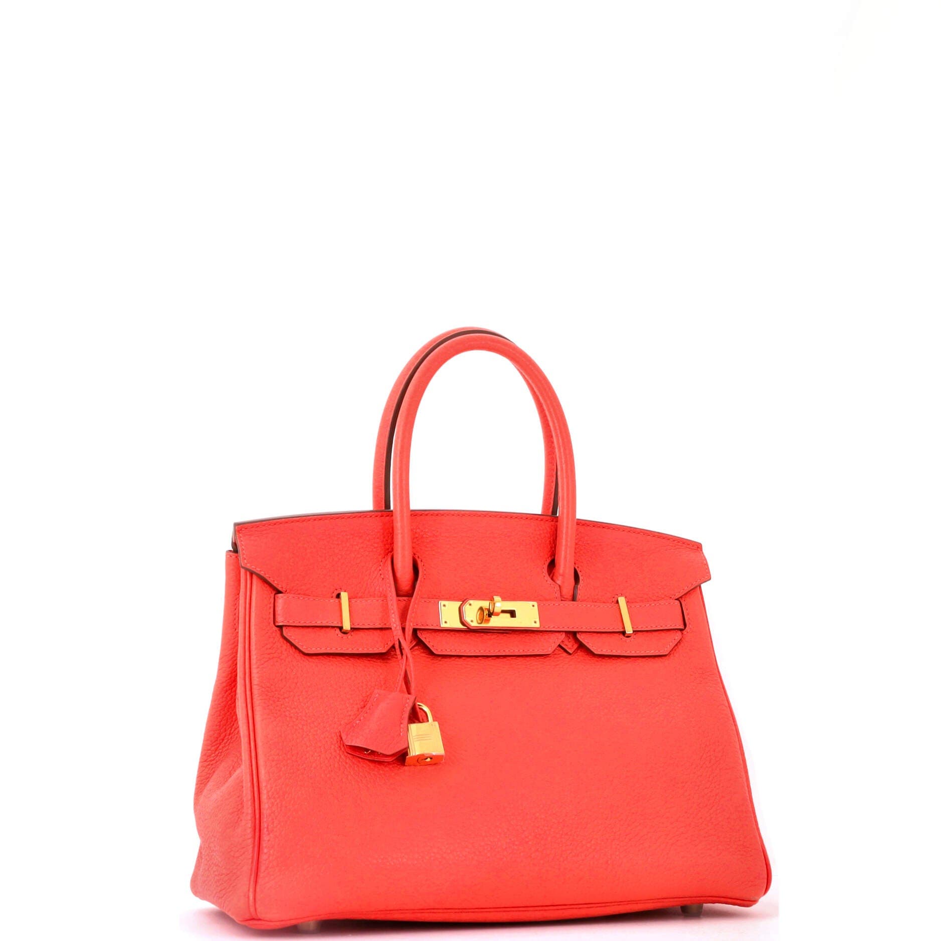 Birkin Handbag Red Clemence with Gold Hardware 30, Alternate, color, Red