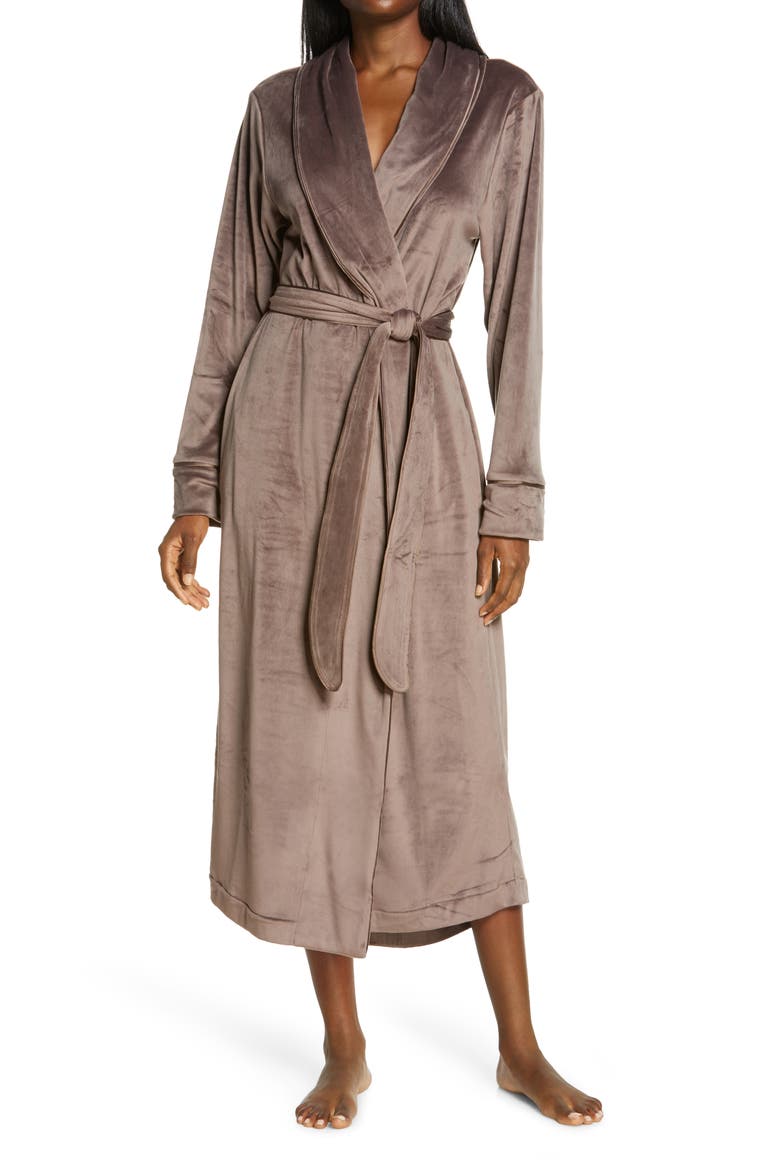 Velour Women's Long Robe, Main, color, AMETHYST