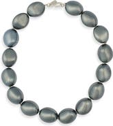Kenneth Jay Lane Grey Faux Pearl Collar Necklace