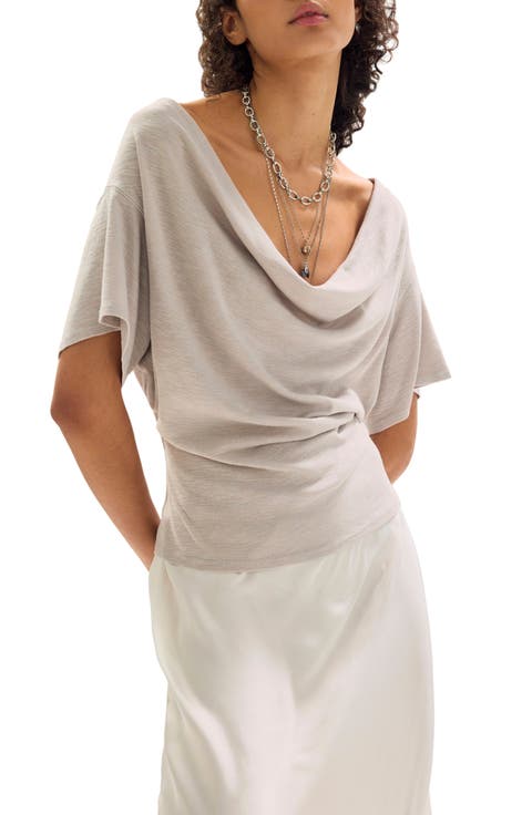 Waterfall Cowl Neck Top