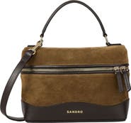 SANDRO TANGOLINO leather and suede vanity bag