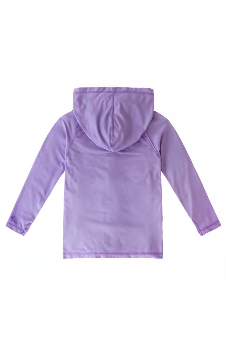 Long Sleeve Half Zip Swim Suit, Alternate, color, Lilac