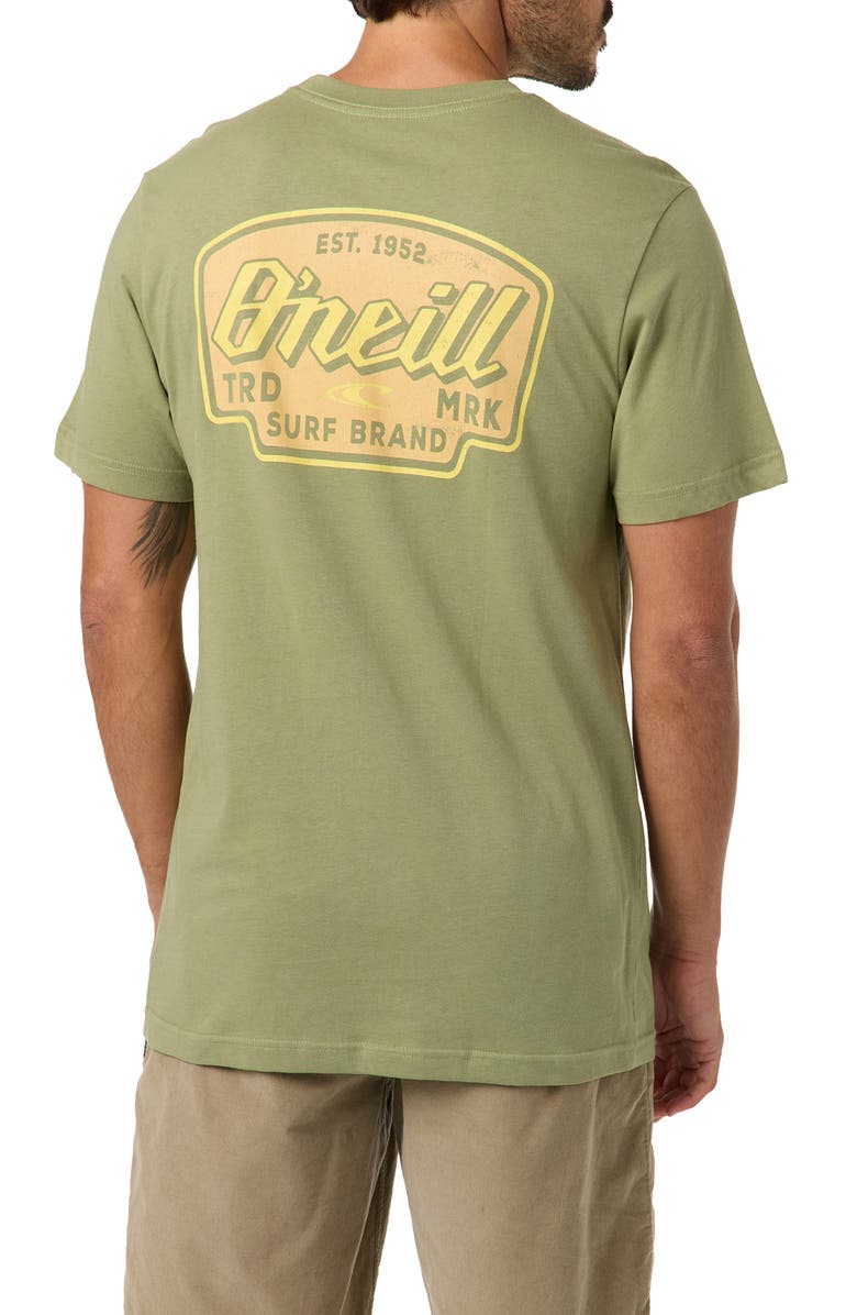 O'Neill Classic Fit Locksmith Graphic T-Shirt Fit, Alternate, color, Oil Green