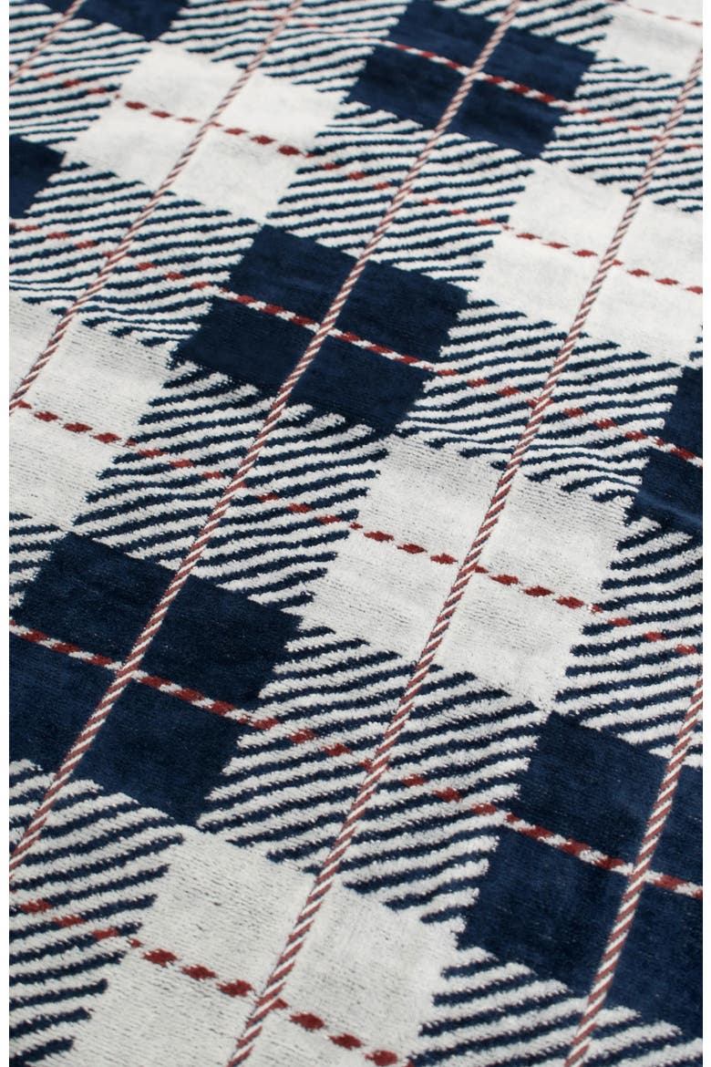 Towel, Alternate, color, Navy and Red Plaid