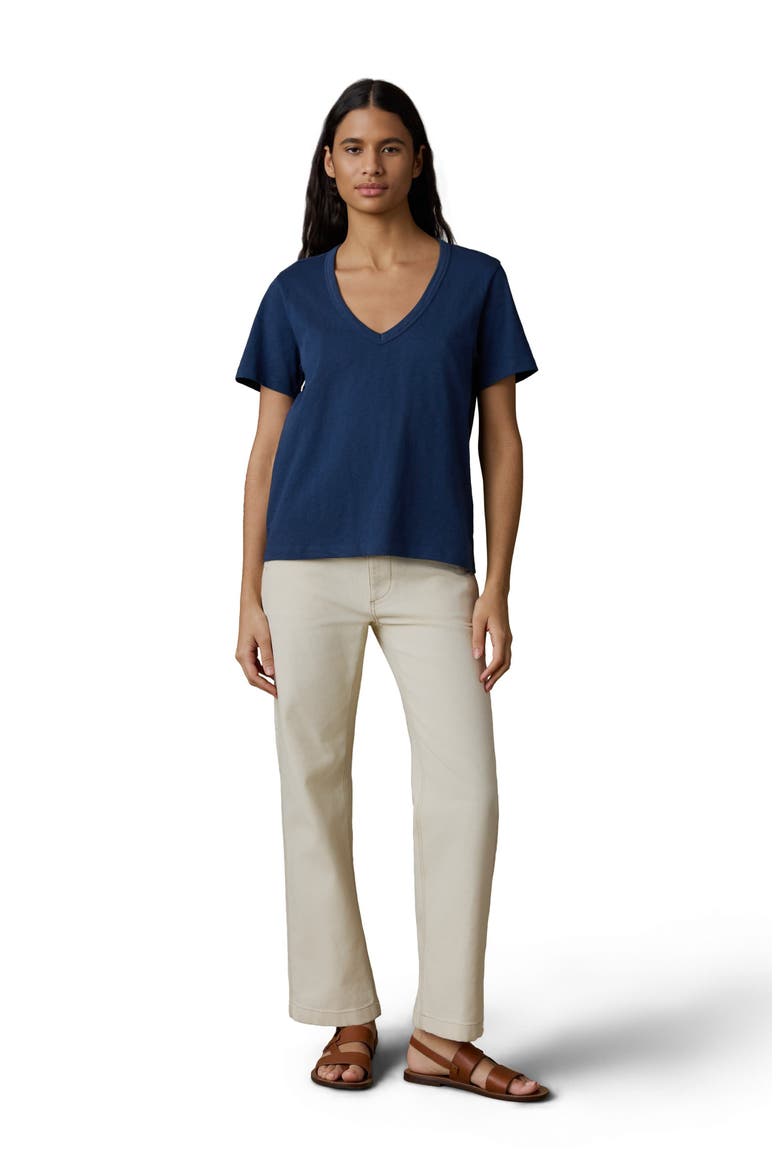 Sunwashed Essential V-Neck T-Shirt, Alternate, color, SEA NAVY