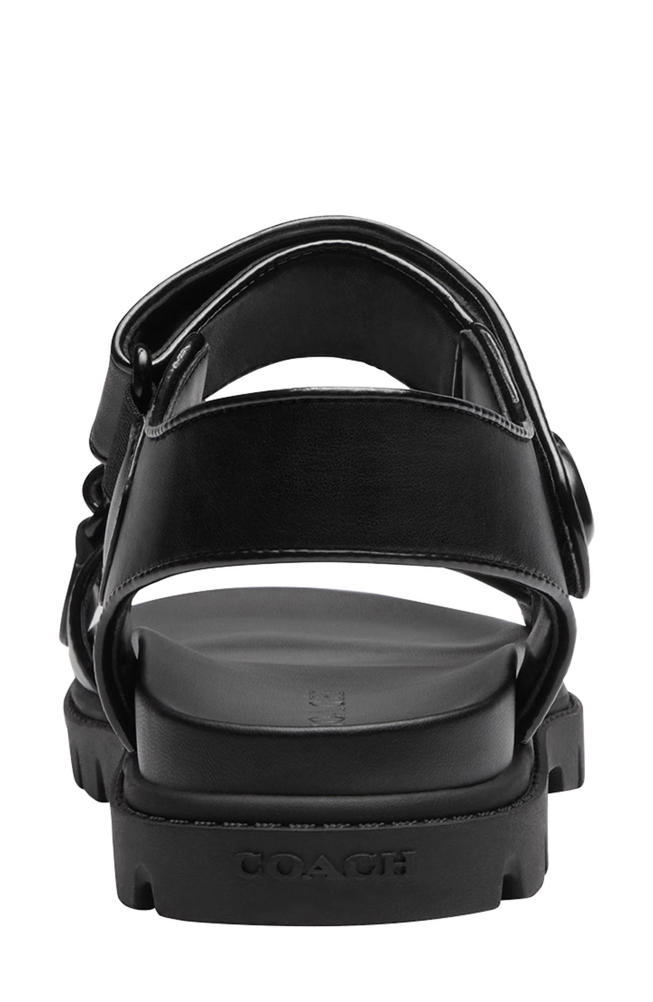 COACH Brynn Quarter Strap Sandal, Alternate, color, Black
