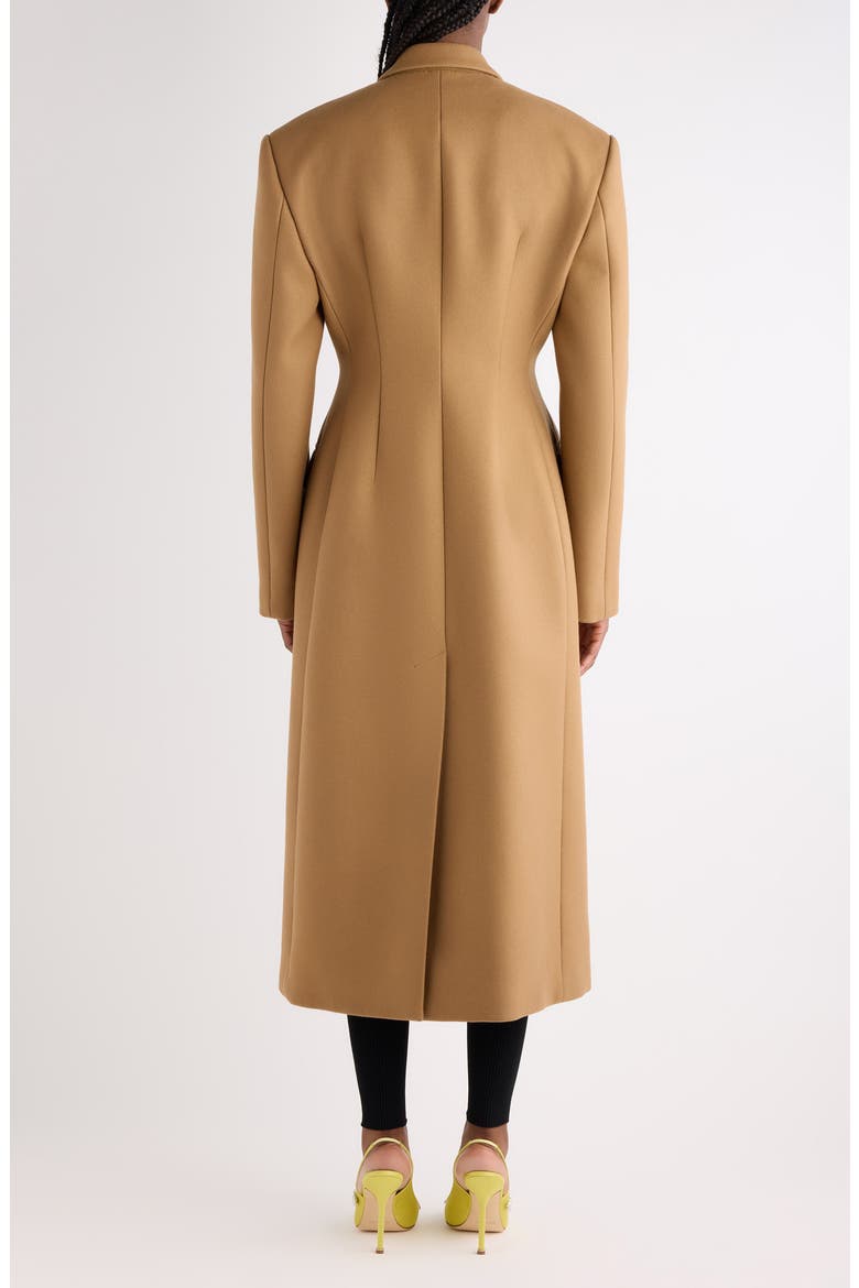 Pressed Wool Blend Melton Coat, Alternate, color, 2602 TEAK