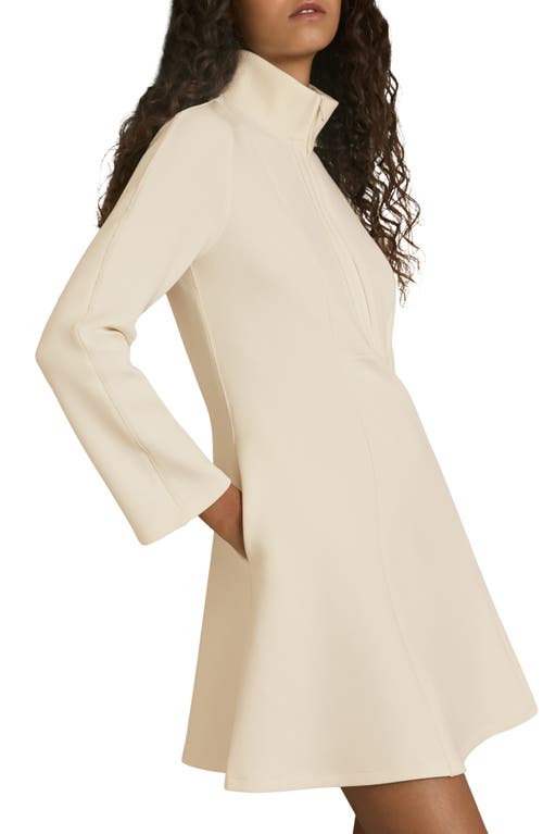 Reiss Krysta Long Sleeve Turtleneck Dress In White