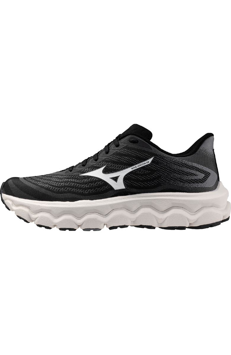 Mizuno <p>Wave Horizon 8 Running Shoe (Men)</p>, Alternate, color, Black-White