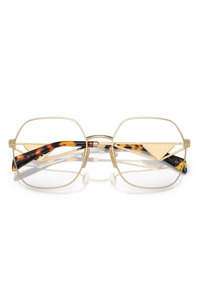 Prada 54mm Geometric Optical Glasses, Alternate, color, 