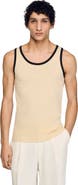 SANDRO Cotton vest top with patch