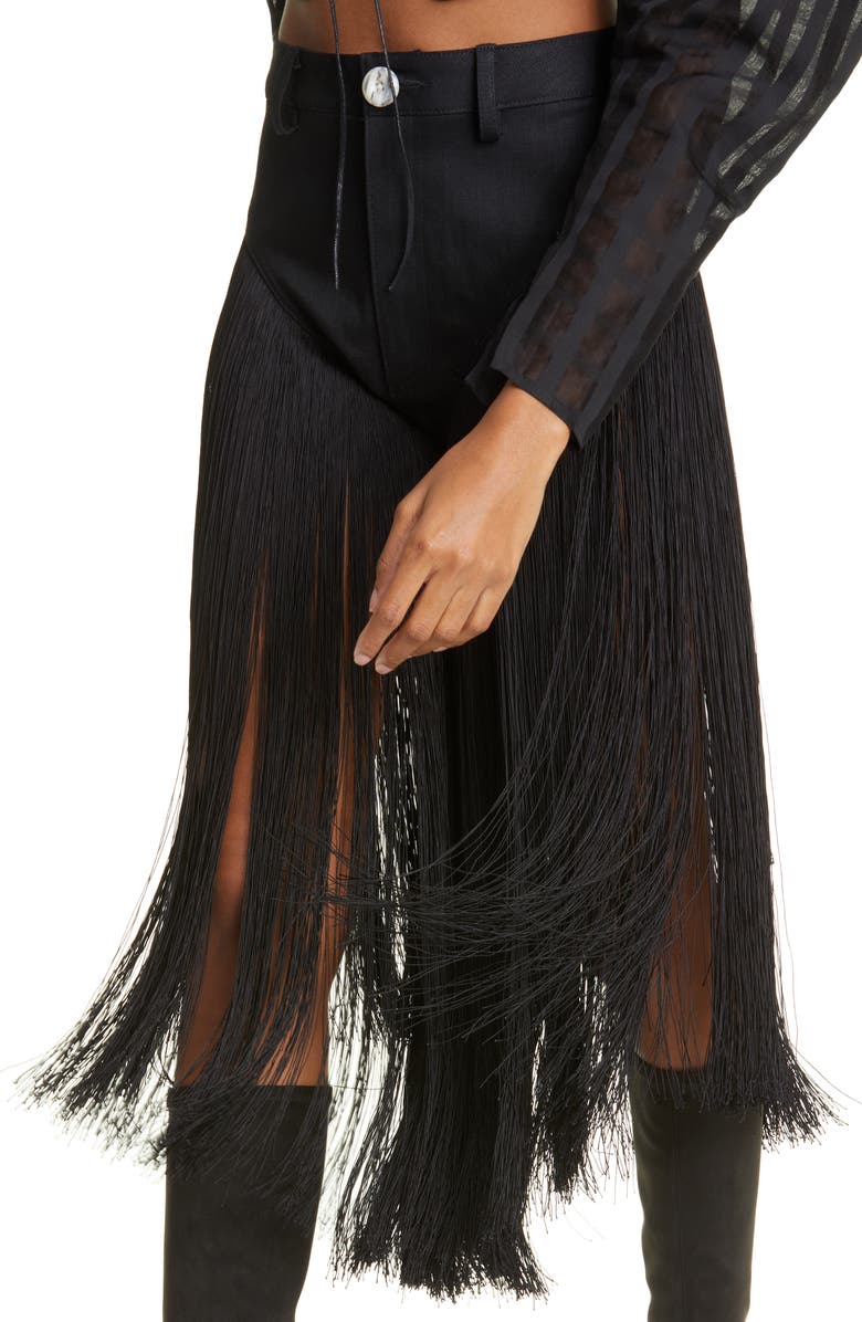 CAFE FORGOT x ZACHARIAH Fringe Jeans, Alternate, color, 