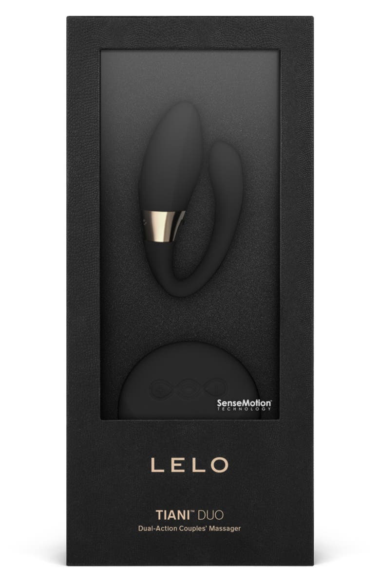 LELO Tiani Duo Vibrating Couples Massager, Alternate, color, Black