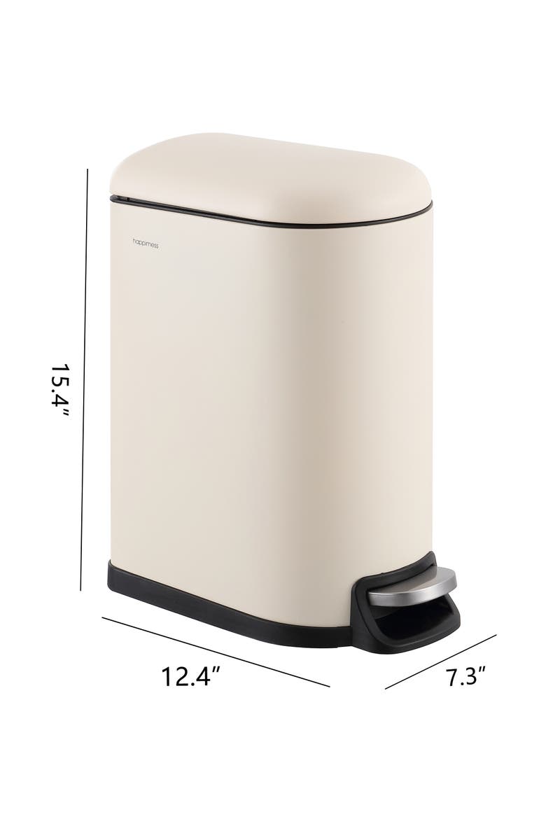 Roland Mini 2.6-Gallon Step-Open Trash Can, Alternate, color, Limestone Beige