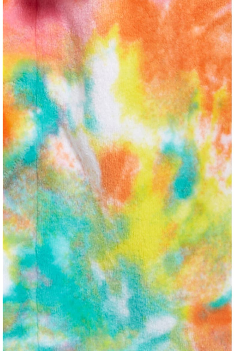 Kids' Hooded Fleece Robe, Alternate, color, MULTI SPIRAL TIE DYE