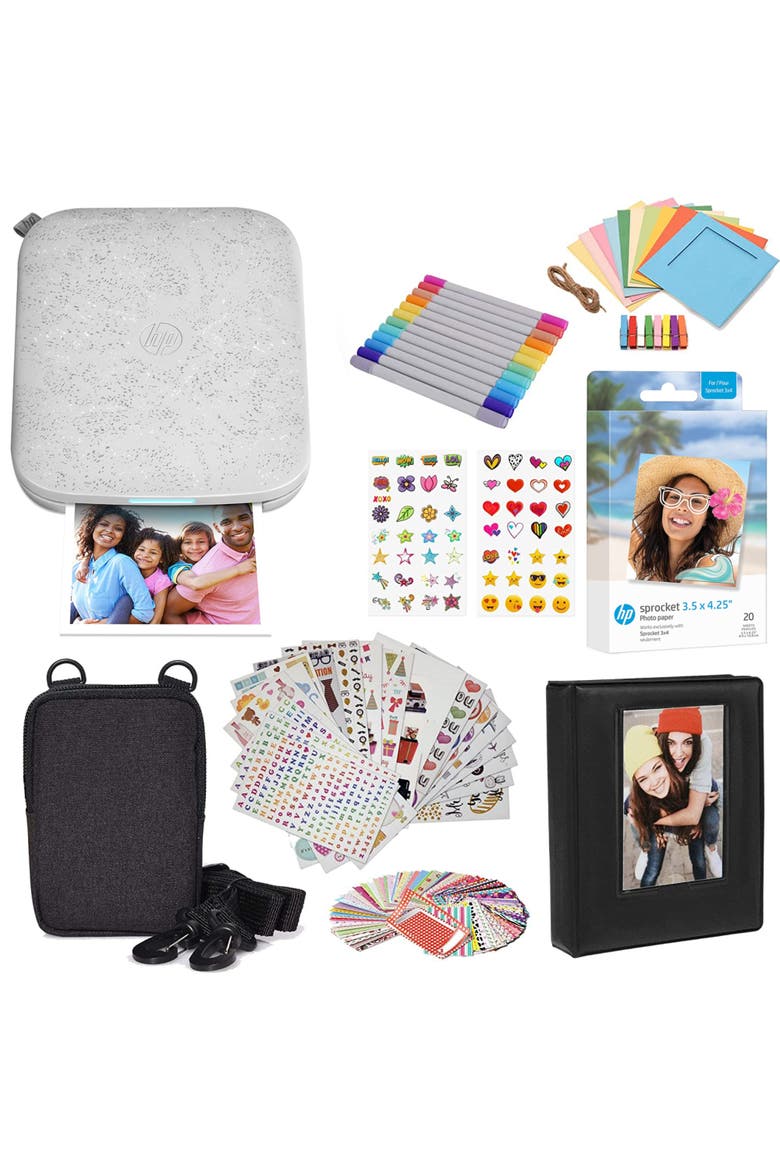 Sprocket 3x4 Instant Printer Gift Bundle, Main, color, White