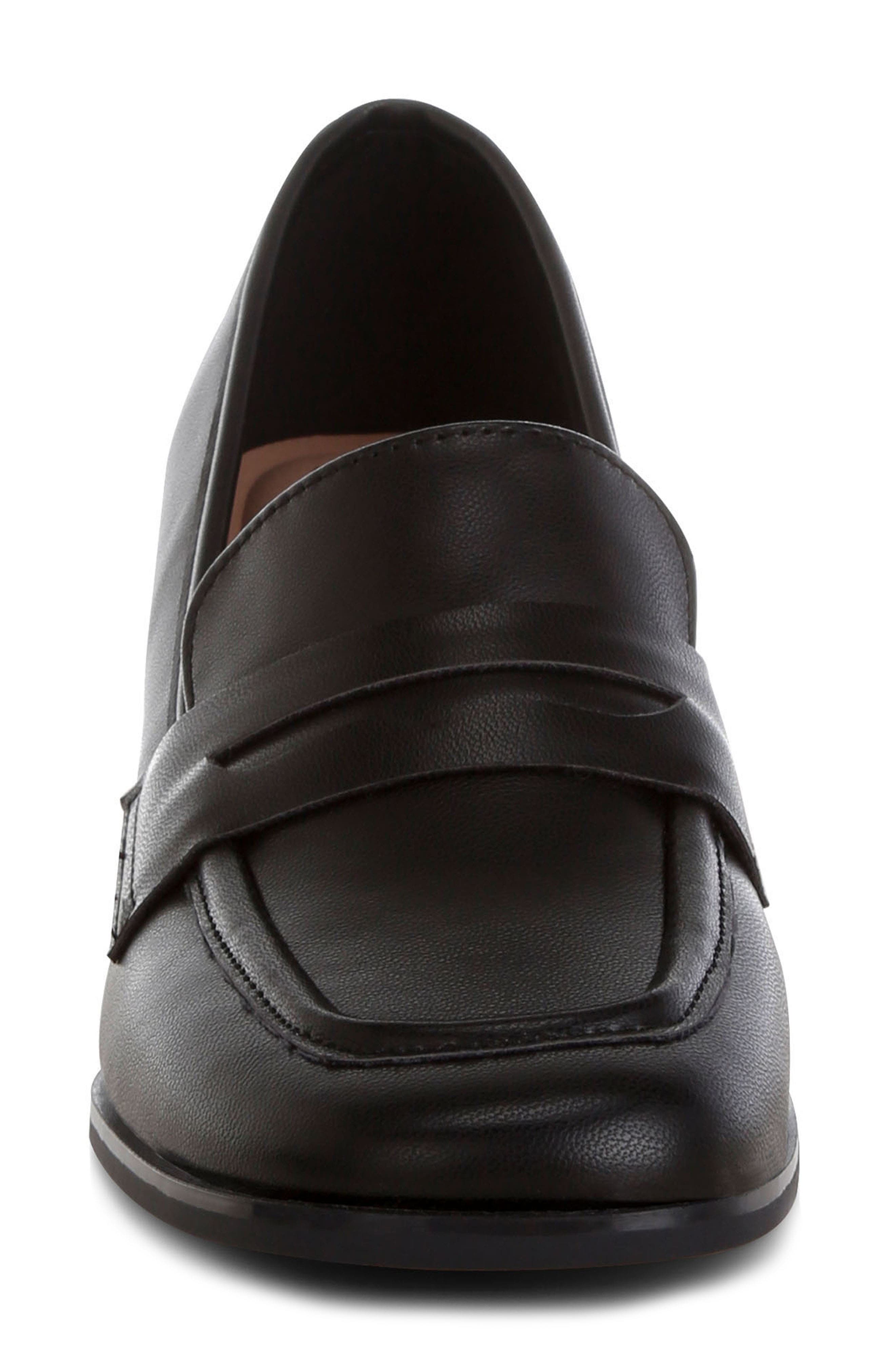 LONDON RAG Sutapa Penny Strap Flared Block Heel Loafer, Alternate, color, 