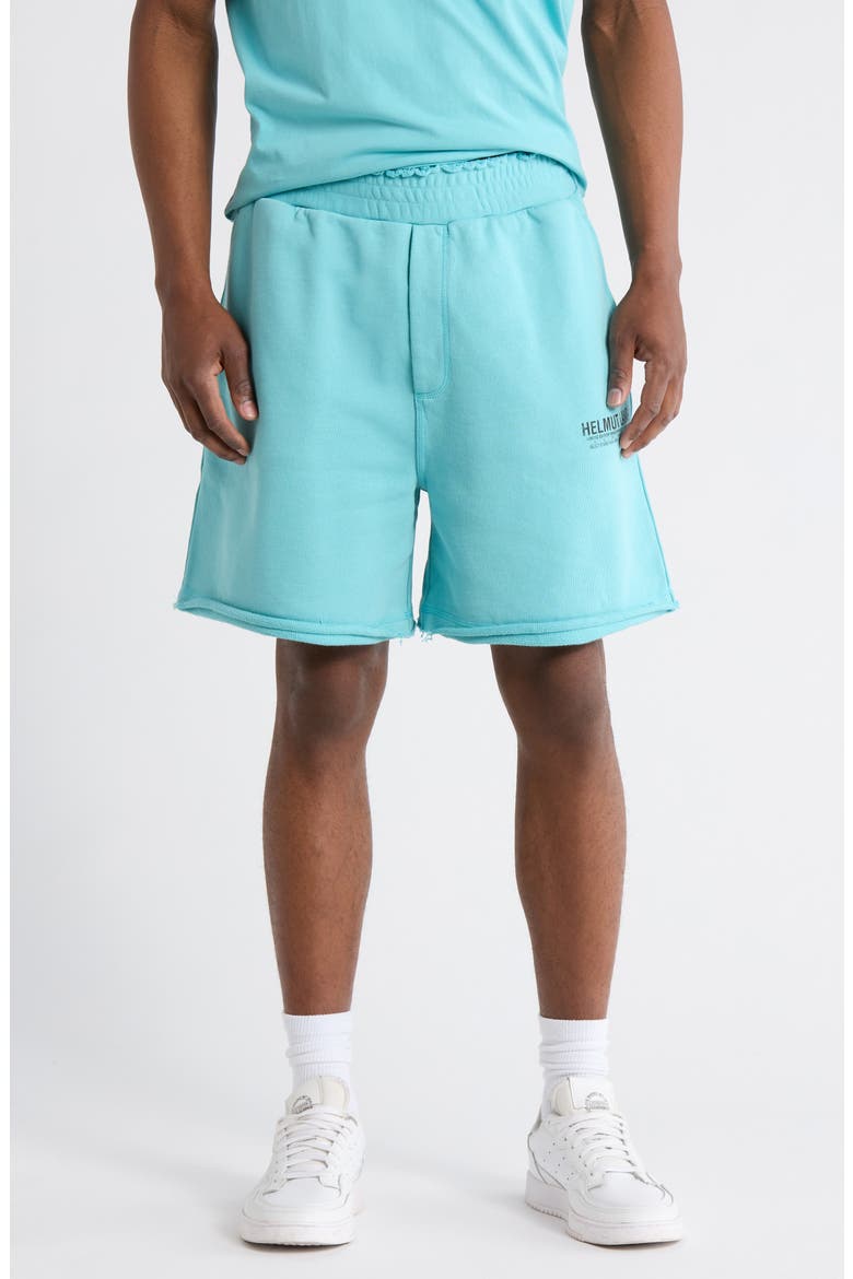 Postcard Pocket Cotton Shorts, Main, color, TEAL