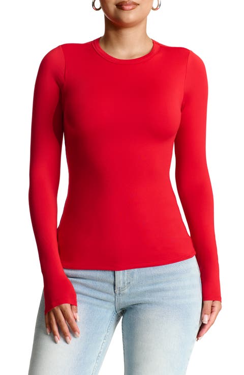 Bare Crewneck Long Sleeve Top