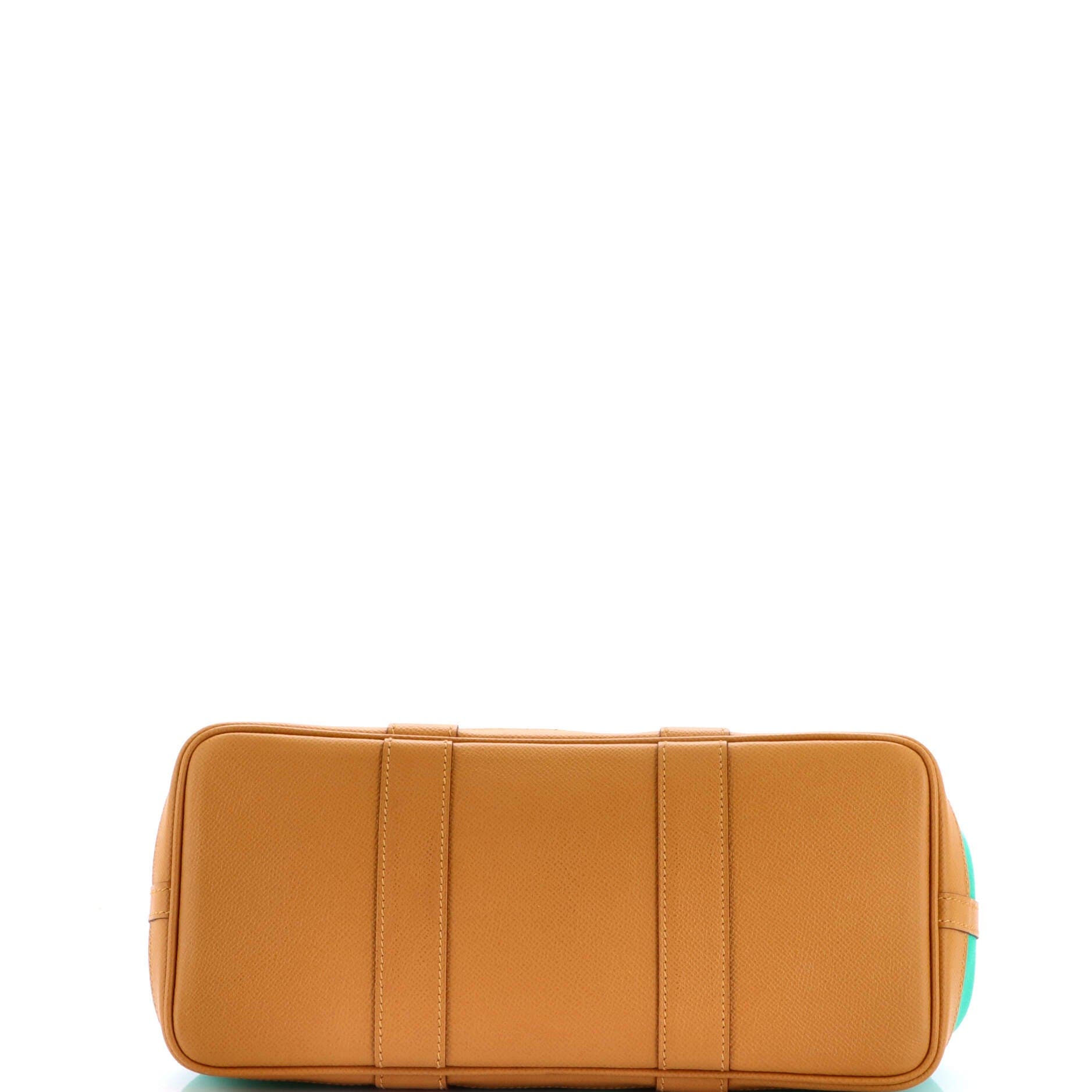 Pre-Owned Hermes Garden Party Tote Toile and Leather 30, Alternate, color, Vert Jade