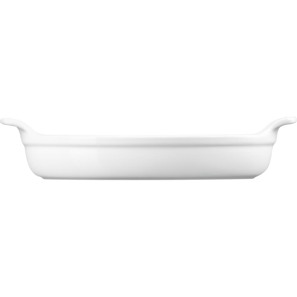 Le Creuset Heritage 1.75-quart Oval Au Gratin Baking Dish In White