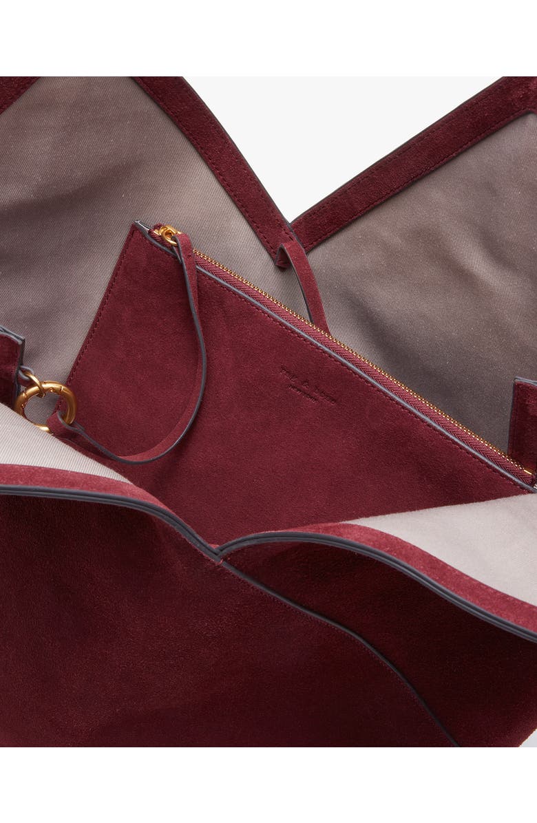 rag & bone Alix Suede Tote, Alternate, color, Garnet