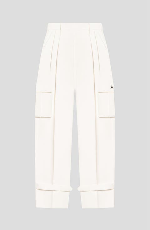 Danielle Tailored Pleated Cargo Trousers