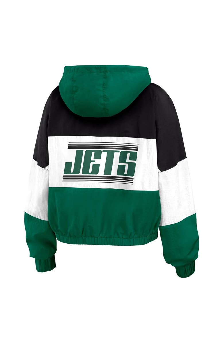 WEAR by Erin Andrews Women's WEAR by Erin Andrews  Green New York Jets Color Block Full-Zip Windbreaker Jacket, Alternate, color, Green