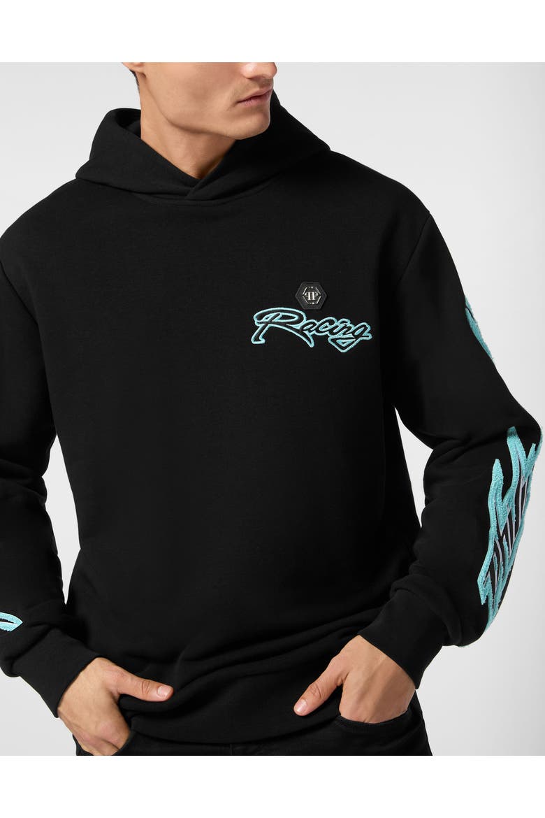 Hoodie Sweatshirt Ls Racing Club Men, Alternate, color, black